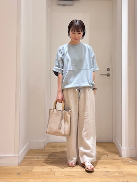 「RODE SKO（ロデスコ）のアイテム（バッグ）」を使った、yokoo さん（レディース・156cm）の春コーディネート