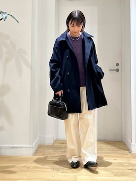 「doors」｜「アイテム（ピーコート）」を使った、yokoo さん（レディース・156cm）の冬コーディネート