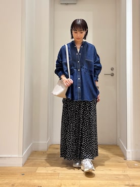 「アイテム（スカート）」を使った、yokoo さん（レディース・156cm・30代）の秋コーディネート