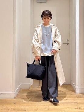 「URBAN RESEARCH DOORS（アーバンリサーチドアーズ）のアイテム（ステンカラーコート）」を使った、yokoo さん（レディース・156cm）の春コーディネート
