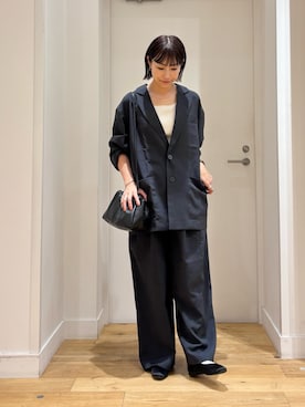 「EKAL（エカル）の『UR TECH』租毛ライクジャケット（その他アウター）」を使った、yokoo さん（レディース・156cm）の秋コーディネート