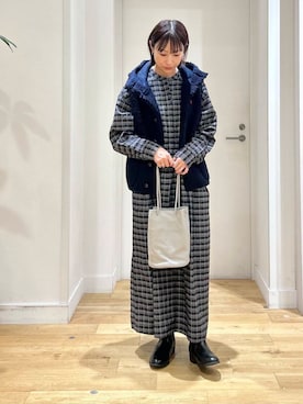 「アイテム（シャツワンピース）」を使った、yokoo さん（レディース・156cm）の秋コーディネート