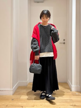 「アイテム（スカート）」を使った、yokoo さん（レディース・156cm・30代）の冬コーディネート