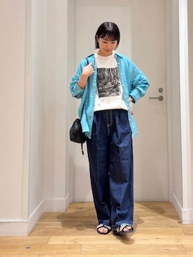 「プリントtシャツ」｜imari さん（レディース・156cm）の夏コーディネート