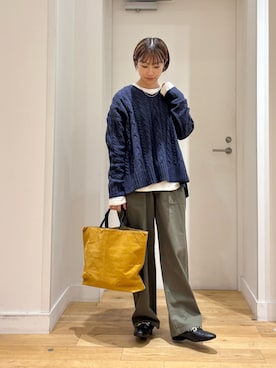 「アイテム（パンプス）」を使った、yokoo さん（レディース・156cm・30代）の秋コーディネート