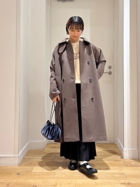 「ロゴニット」｜yokoo さん（レディース・156cm）の冬コーディネート