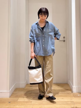 「デニムシャツ」｜imari さん（レディース・156cm）の夏コーディネート