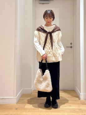 「アイテム（スカート）」を使った、yokoo さん（レディース・156cm・30代）の秋コーディネート