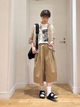 「EKAL（エカル）のアイテム」を使った、yokoo さん（レディース・156cm）の夏コーディネート