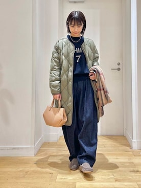 「doors」｜「アイテム（スリッポン）」を使った、yokoo さん（レディース・156cm）の冬コーディネート