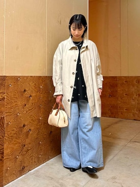 「ブラウス」｜「アイテム（その他アウター）」を使った、imari さん（レディース・156cm）の春コーディネート