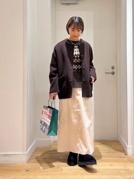 「アイテム（テーラードジャケット）」を使った、yokoo さん（レディース・156cm）の秋コーディネート