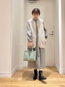 「アイテム（ワンピース/ドレス）」を使った、yokoo さん（レディース・156cm・30代）の秋コーディネート