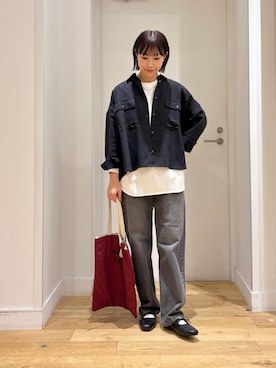 「アイテム（デニムパンツ）」を使った、yokoo さん（レディース・156cm・30代）の秋コーディネート