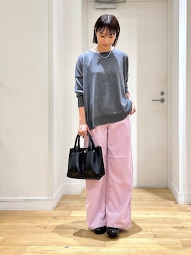 「アイテム（レインシューズ）」を使った、yokoo さん（レディース・156cm）の秋コーディネート