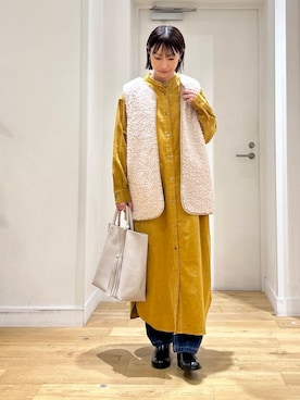 「アイテム（レインシューズ）」を使った、yokoo さん（レディース・156cm）の秋コーディネート