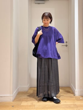 「EKAL（エカル）のアイテム」を使った、yokoo さん（レディース・156cm）の夏コーディネート