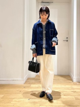 「アイテム（カバーオール）」を使った、yokoo さん（レディース・156cm）の夏コーディネート
