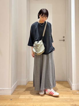 「adidas（アディダス）の『一部WEB限定サイズ』adidas　Exclusive GAZELLE INDOOR（スニーカー）」を使った、yokoo さん（レディース・156cm）の夏コーディネート
