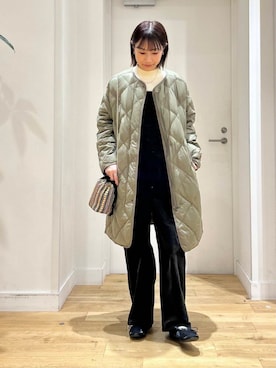 「寒い」｜「アイテム（サロペット/オーバーオール）」を使った、yokoo さん（レディース・156cm）の秋コーディネート