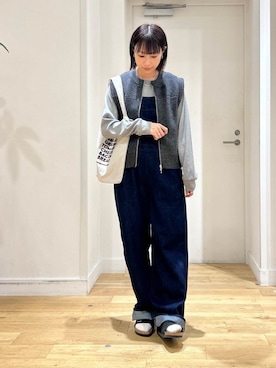 「骨格ウェーブ」｜「アイテム（オールインワン・サロペット）」を使った、yokoo さん（レディース・156cm）の秋コーディネート