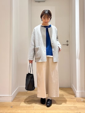 「アイテム（テーラードジャケット）」を使った、yokoo さん（レディース・156cm）の秋コーディネート