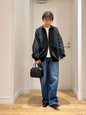 「アイテム（ボストンバッグ）」を使った、yokoo さん（レディース・156cm）の秋コーディネート