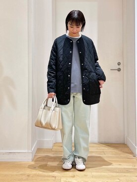 「URBAN RESEARCH DOORS（アーバンリサーチドアーズ）のスウェットクルーネックプルオーバー（スウェット）」を使った、yokoo さん（レディース・156cm）の冬コーディネート