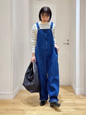 「URBAN RESEARCH DOORS（アーバンリサーチドアーズ）のクッショントート（トートバッグ）」を使った、yokoo さん（レディース・156cm）の冬コーディネート