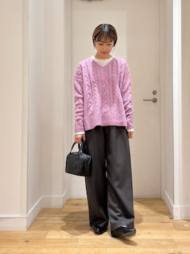 「アイテム（パンプス）」を使った、yokoo さん（レディース・156cm）の秋コーディネート