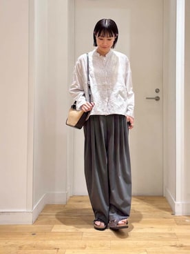 「MARCO BIANCHINI（マルコビアンチーニ）のアイテム」を使った、imari さん（レディース・156cm）の夏コーディネート