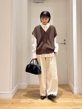 「アイテム（ベスト）」を使った、yokoo さん（レディース・156cm・30代）の秋コーディネート