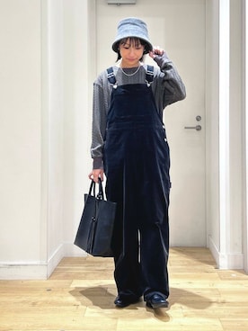 「骨格ウェーブ」｜「アイテム（オールインワン・サロペット）」を使った、yokoo さん（レディース・156cm）の秋コーディネート