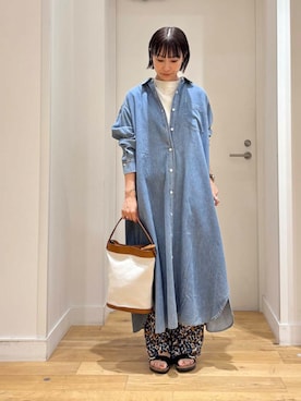 「URBAN RESEARCH DOORS（アーバンリサーチドアーズ）の『接触冷感/吸水速乾/イージーケア』フラワープリントドライタッチリラックスパンツ（その他パンツ）」を使った、yokoo さん（レディース・156cm）の夏コーディネート