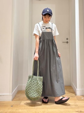 「プリントtシャツ」｜imari さん（レディース・156cm）の春コーディネート