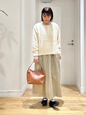 「アイテム（シャツワンピース）」を使った、yokoo さん（レディース・156cm）の秋コーディネート