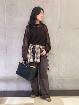 「upperhights（アッパーハイツ）のアイテム（パンツ）」を使った、asukaさん（レディース・150cm）の秋コーディネート