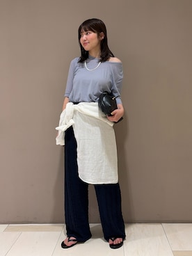 「SLOBE IENA（スローブイエナ）のアイテム」を使った、Nanaさん（レディース・154cm）の夏コーディネート