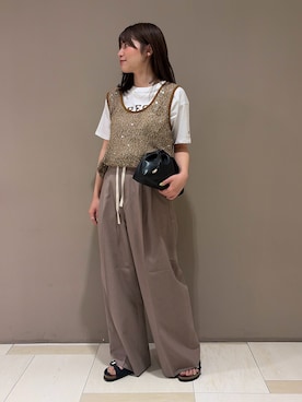 「SLOBE IENA（スローブイエナ）のアイテム（ネックレス）」を使った、Nanaさん（レディース・154cm）の夏コーディネート