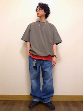 「EDWIN（エドウィン）のアイテム」を使った、gussan9933さん（メンズ・167cm）の春コーディネート