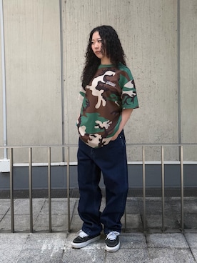 「XLARGE（エクストララージ）のアイテム」を使った、あんりさん（レディース・160cm）の夏コーディネート