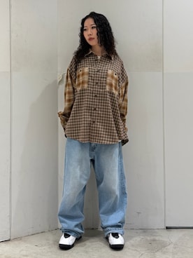 「XLARGE（エクストララージ）のアイテム」を使った、あんりさん（レディース・160cm）の秋コーディネート