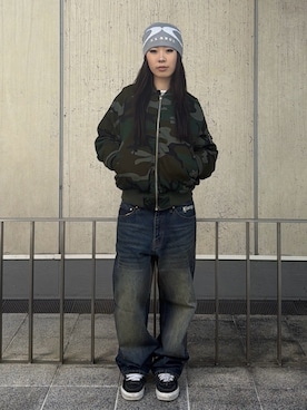 「カモフラ」｜あんりさん（レディース・160cm）の秋コーディネート