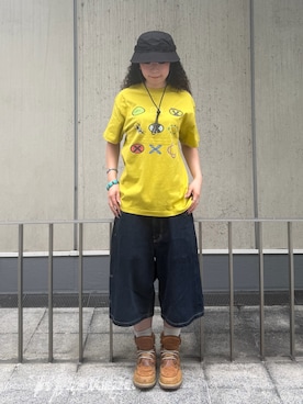 「XLARGE（エクストララージ）のアイテム」を使った、あんりさん（レディース・160cm）の夏コーディネート