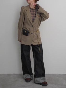 【公式】Rashikさん(レディース・158cm)の秋コーディネート