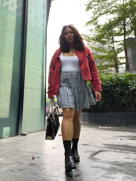 「アイテム（タンクトップ）」を使った、maperalta25さん（レディース・152cm）の冬コーディネート