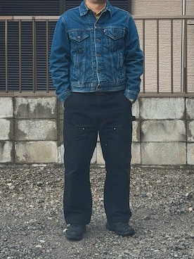 「アイテム（デニムジャケット）」を使った、単1×服ぐらい選ばせてさん（メンズ・172cm・30代）の秋コーディネート