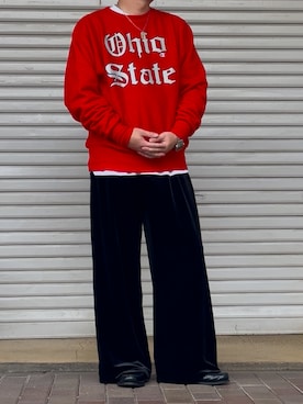 「アイテム（スウェット）」を使った、単1×デブだけど服ぐらい着させてさん（メンズ・172cm・30代）の秋コーディネート