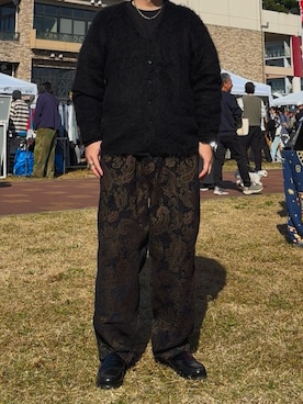 「アイテム（カーディガン/ボレロ）」を使った、単イチ電池さん（メンズ・172cm・30代）の秋コーディネート