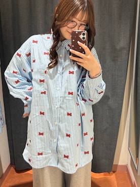 「LOWRYS FARM（ローリーズファーム）のＥＹＥＷＥＡＲ２６ 636378（メガネ、その他）」を使った、るーちゃんさん（レディース）の春コーディネート